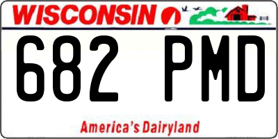 WI license plate 682PMD