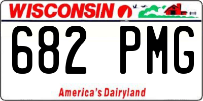 WI license plate 682PMG