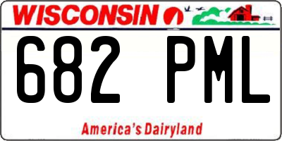WI license plate 682PML