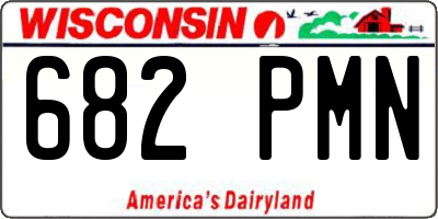 WI license plate 682PMN