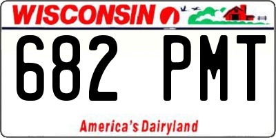 WI license plate 682PMT