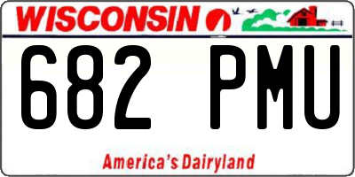 WI license plate 682PMU