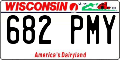 WI license plate 682PMY