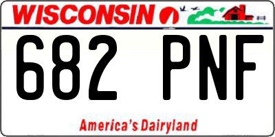 WI license plate 682PNF