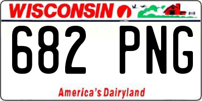 WI license plate 682PNG
