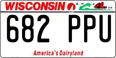 WI license plate 682PPU