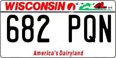 WI license plate 682PQN