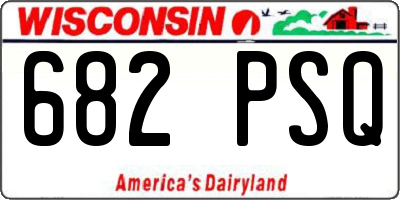 WI license plate 682PSQ