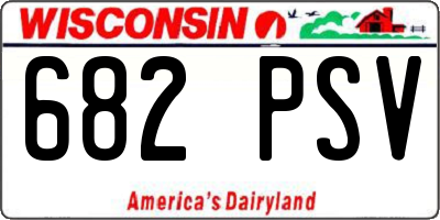 WI license plate 682PSV
