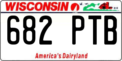 WI license plate 682PTB