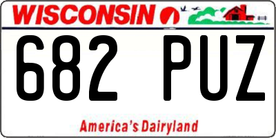 WI license plate 682PUZ