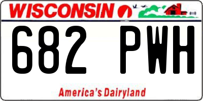 WI license plate 682PWH