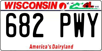 WI license plate 682PWY