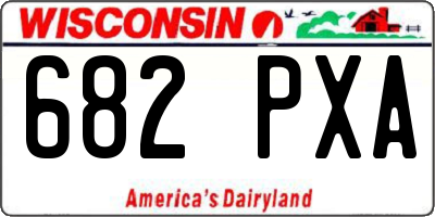 WI license plate 682PXA