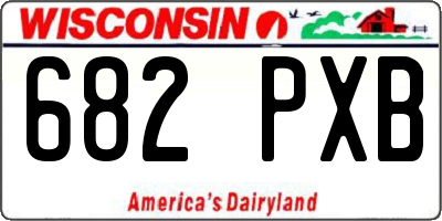 WI license plate 682PXB