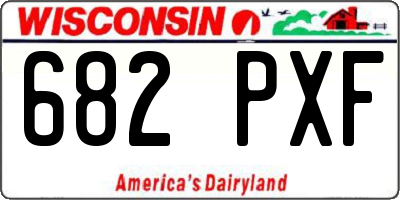 WI license plate 682PXF