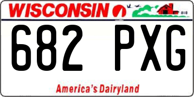 WI license plate 682PXG
