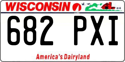 WI license plate 682PXI