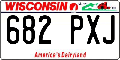 WI license plate 682PXJ