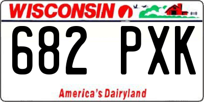 WI license plate 682PXK