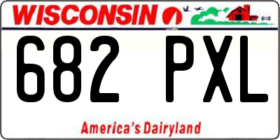 WI license plate 682PXL