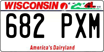 WI license plate 682PXM