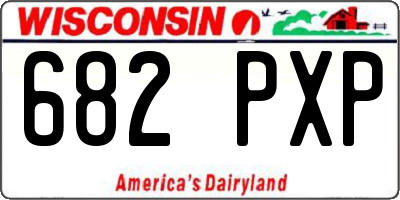 WI license plate 682PXP