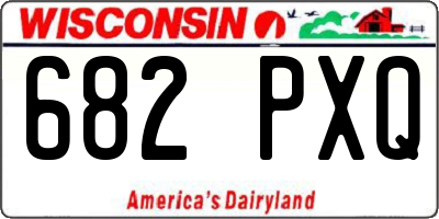 WI license plate 682PXQ