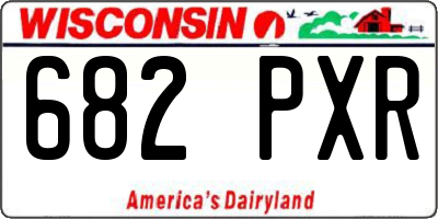 WI license plate 682PXR