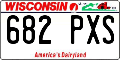 WI license plate 682PXS