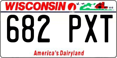 WI license plate 682PXT
