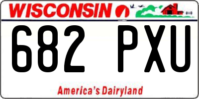 WI license plate 682PXU