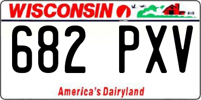 WI license plate 682PXV