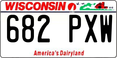 WI license plate 682PXW