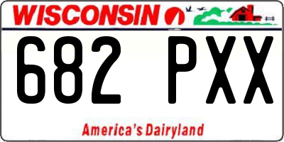WI license plate 682PXX