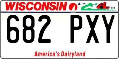 WI license plate 682PXY