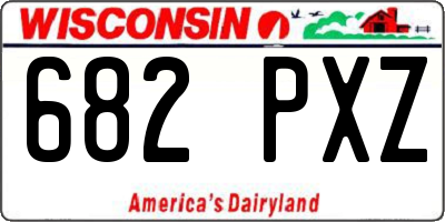 WI license plate 682PXZ