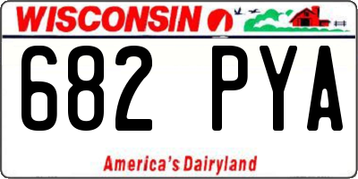 WI license plate 682PYA