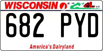 WI license plate 682PYD