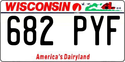 WI license plate 682PYF