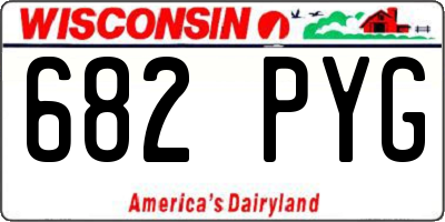 WI license plate 682PYG