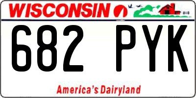 WI license plate 682PYK