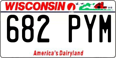 WI license plate 682PYM