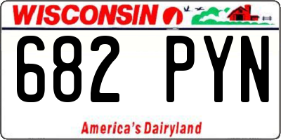 WI license plate 682PYN