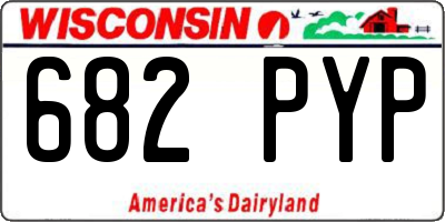 WI license plate 682PYP
