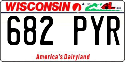 WI license plate 682PYR