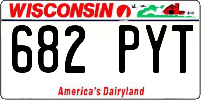 WI license plate 682PYT