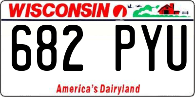 WI license plate 682PYU