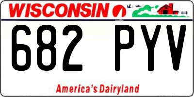 WI license plate 682PYV