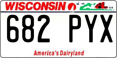 WI license plate 682PYX